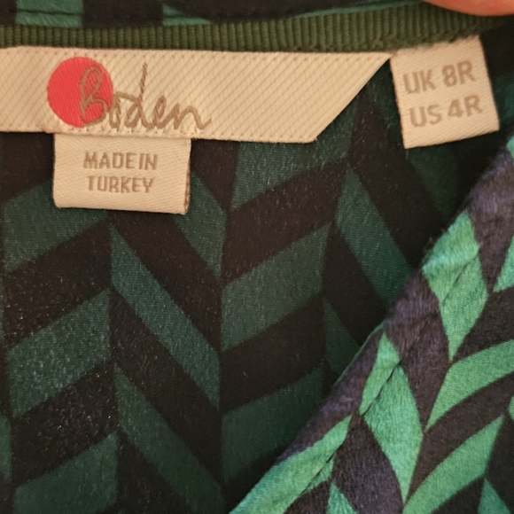 Lydia Dress in Teal Chevron - Picture 7 of 8